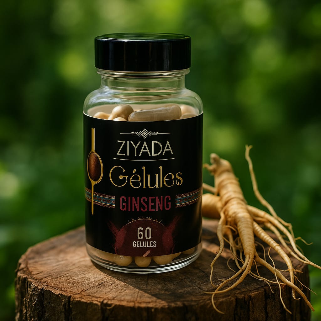 🌿 Gélules de Ginseng Rouge – ZIYADA (60 gélules)